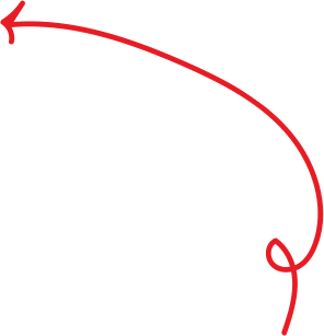 A red arrow with a black background.